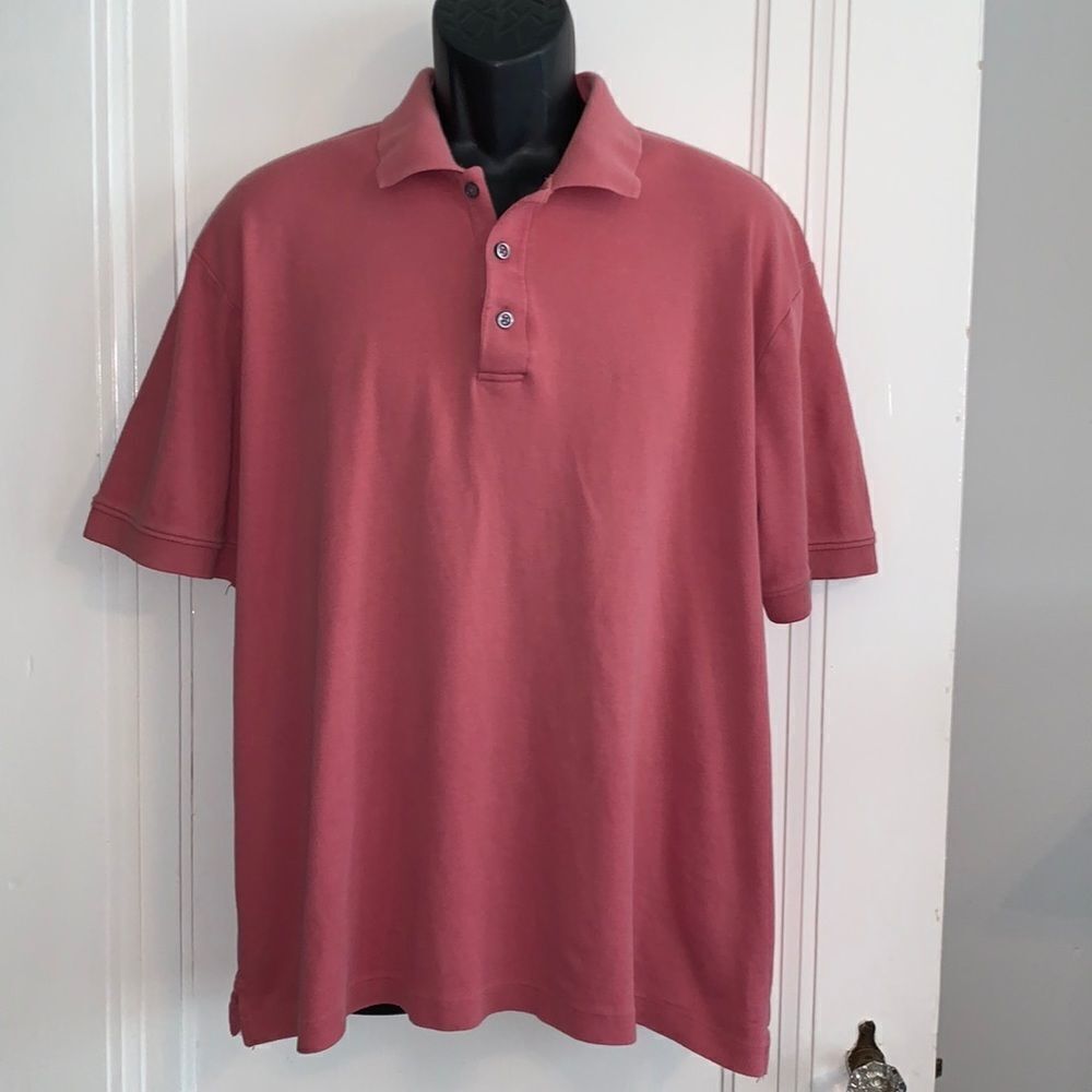 G.H. Bass & Co. pink cotton polo shirt